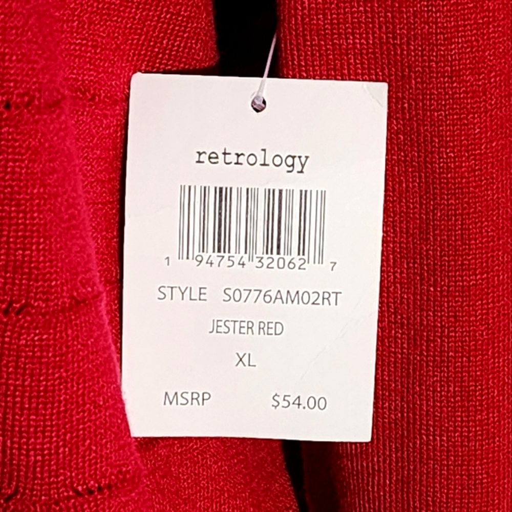 Retrology Long Sleeve Turtleneck Sweater Red Size XL - Picture 13 of 14